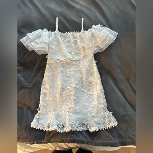 Shop Jaus White/Ivory Dress with Lace